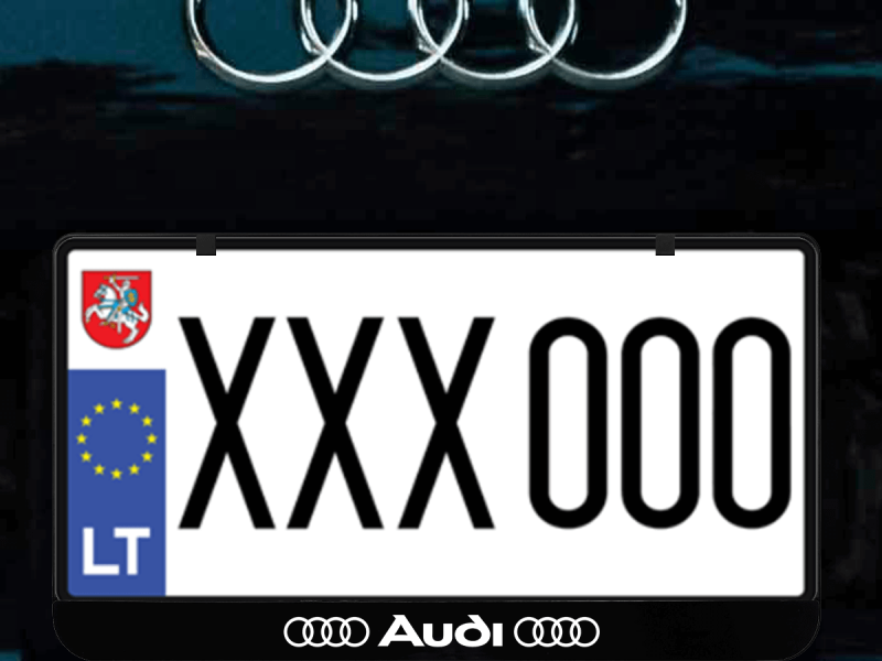 Kvadratinis numerių rėmelis „Audi“