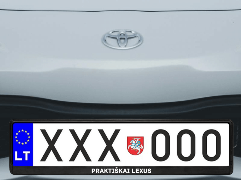 Numerių rėmelis „Praktiškai Lexus“