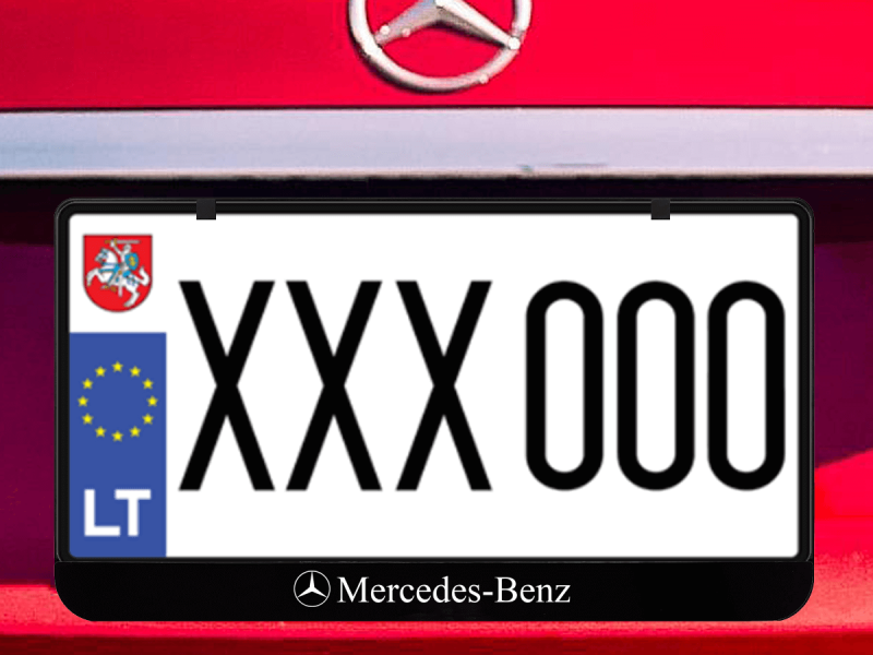 Kvadratinis numerių rėmelis „Mercedes-Benz"