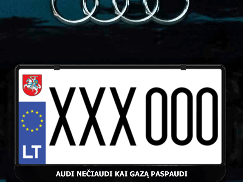 Kvadratinis numerių rėmelis „Audi nečiaudi“