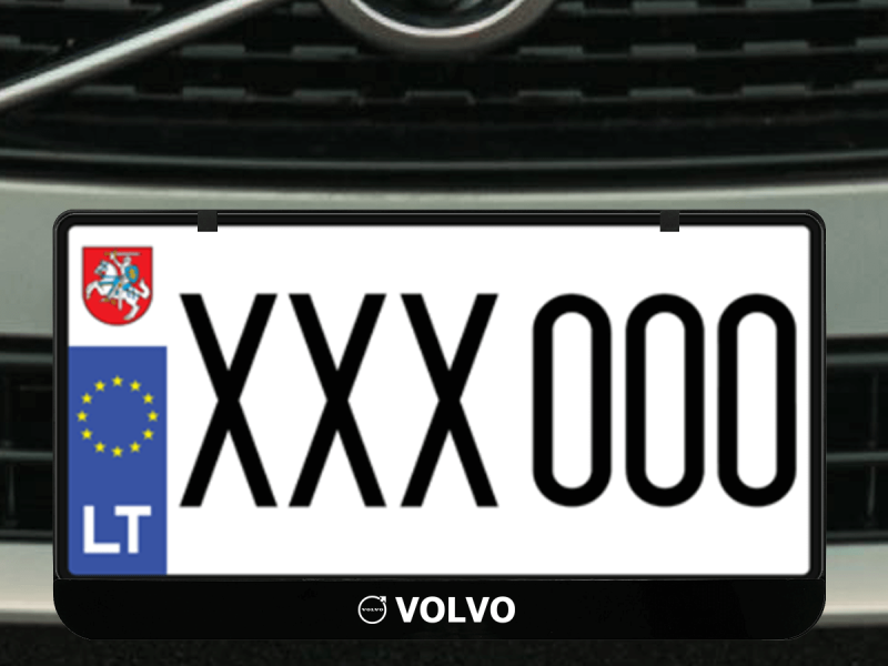 Kvadratinis numerių rėmelis „Volvo"